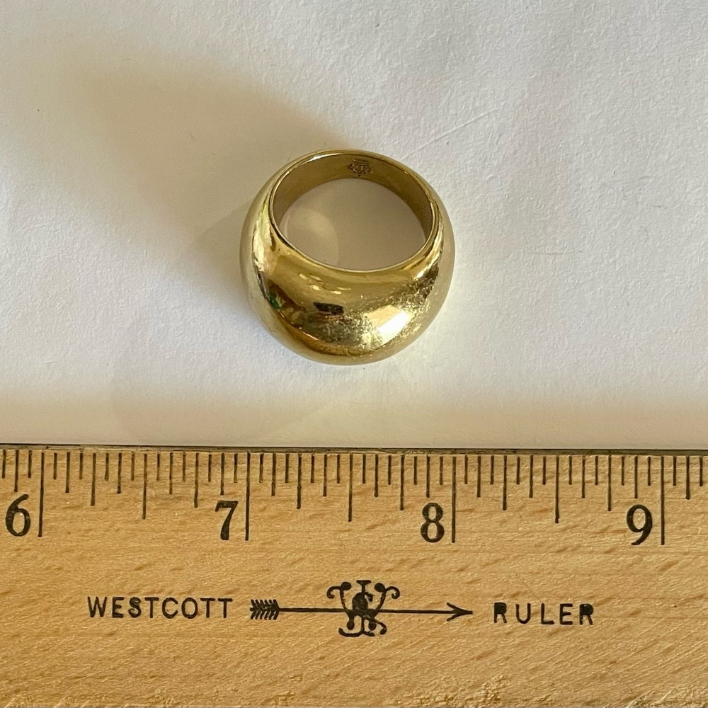 Retired Premier Designs Forged Antique Matte Gold Plated Ring Size 9 - Picture 2 of 3